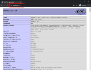 Testando o PHP com phpinfo()