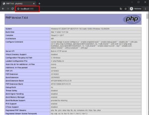 Testando o PHP com phpinfo()
